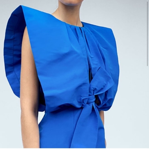 ZARA VOLUMINOUS DRESS LIMITED EDITION BLUE - Picture 5 of 5